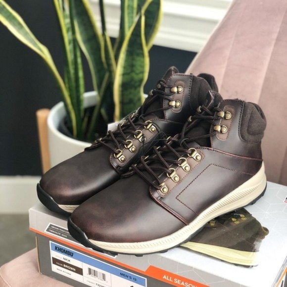 KHOMBU Nick Memory Foam Lightweight Brown Boots - NEW - Picture 6 of 6